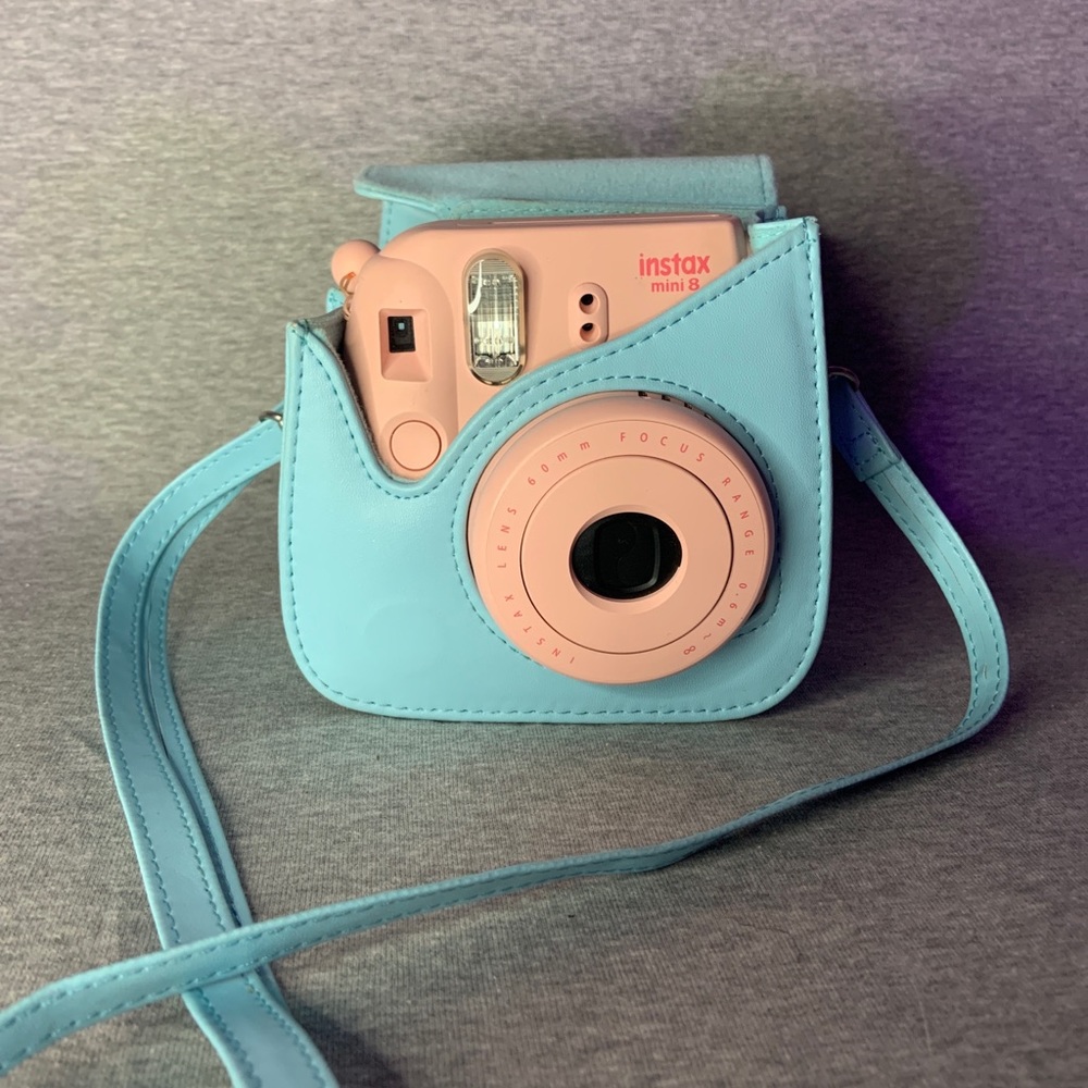 Pastel Pink Fujifilm instax mini 8 with case included